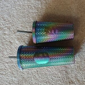 NWT Starbucks 2023 Fall Black Studded 24oz & 16oz Tumblers